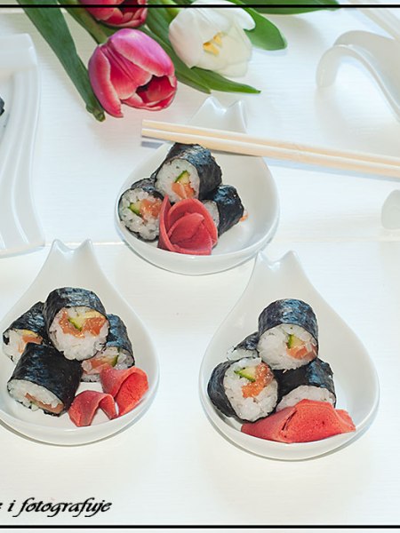 Sushi z marynowanym imbirem